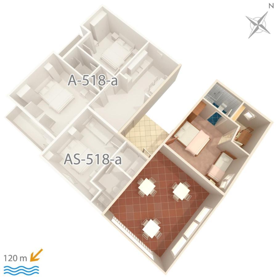 Apartment Podgora 518B Exteriör bild
